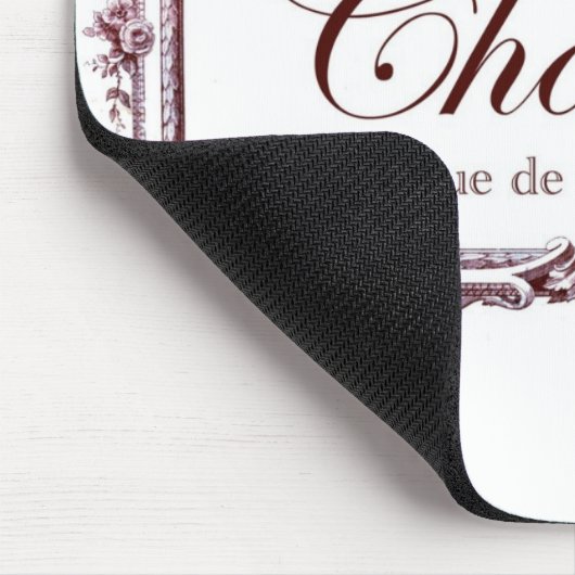 チョコレート恋人…. このヴィンテージのフランス人の芸術を愛して下さい マウスパッド (コーナー)