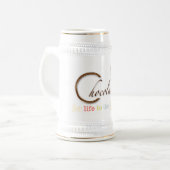 チョコレート愛好家ギフトマグ ビールジョッキ (正面左)
