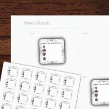 チョコレート感謝の弾丸のジャーナルのシール