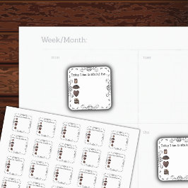 チョコレート感謝の弾丸のジャーナルのシール スクエアシール