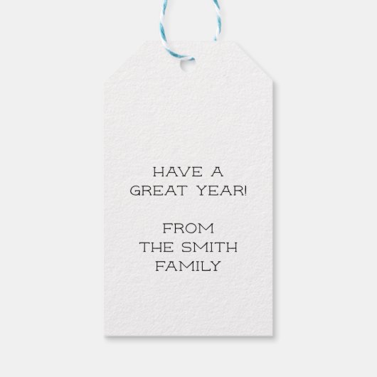 チョコレート教えサニタイズ再素晴らし生学年 ギフトタグ (裏面)