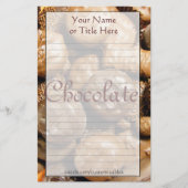 チョコレート文房具 便箋 (正面)