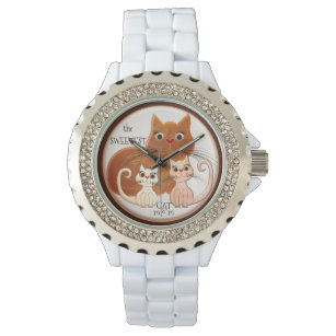 チョコレート最も甘い猫のお母さんの腕時計 腕時計