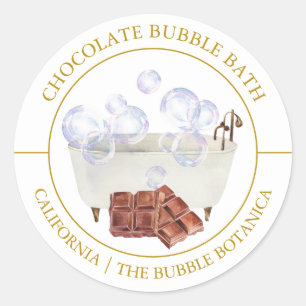 チョコレート泡風呂ラベル ラウンドシール