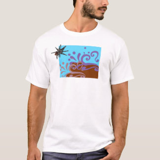 チョコレート波のデザインのタランチュラメンズTシャツ Tシャツ