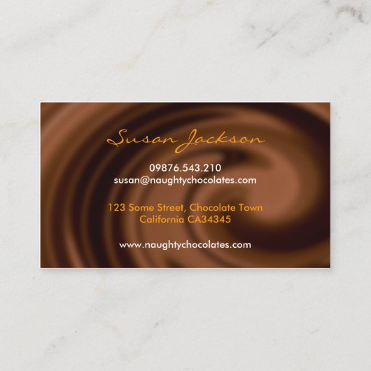 チョコレート渦巻の名刺 名刺 (裏面)
