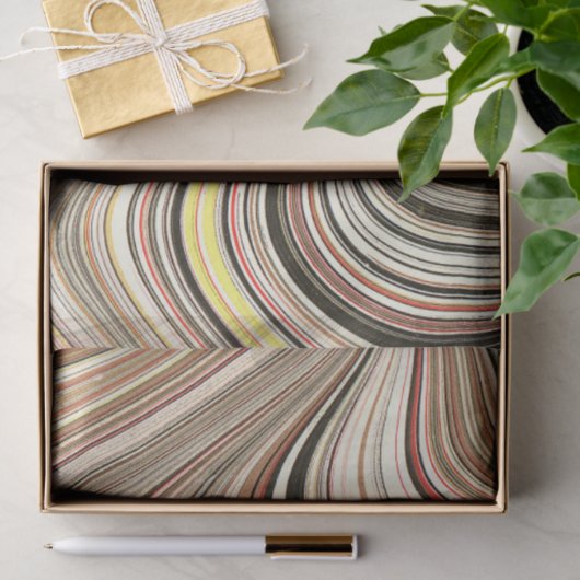 チョコレート渦巻の大理石の瑪瑙のギフト用包装紙のティッシュ 薄葉紙 (ギフト)