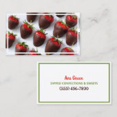チョコレート漬けのイチゴ 名刺 (正面/裏面)