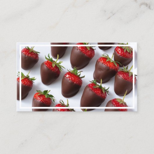 チョコレート漬けのイチゴ 名刺 (正面)
