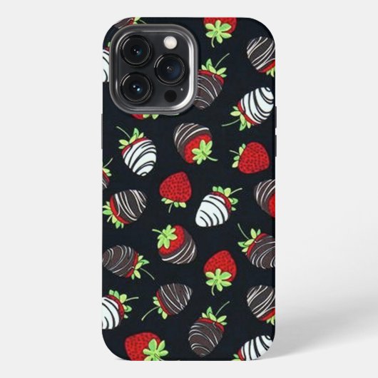 チョコレート漬けイチゴ iPhoneケース (裏面)
