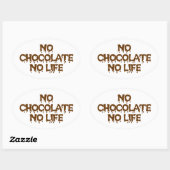 チョコレート無し 楕円形シール (シート)