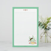 チョコレート真新しいトラッフルのバニー 便箋 (スタンド正面)