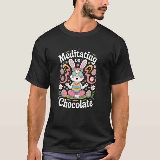 チョコレート瞑想 ファニーヨガ イースター Tシャツ (正面)