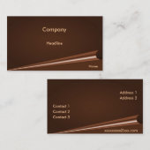 チョコレート色のページのカールのプロフィールカード 名刺 (正面/裏面)