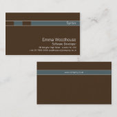 チョコレート色の構文法及び士官候補生の青 名刺 (正面/裏面)