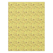 チョコレート色の黄色および金ゴールドのデイジー テーブルクロス (正面)