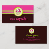 チョコレート色の311 Vivaのカップケーキ 名刺 (正面/裏面)