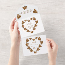 チョコレート色蝶デザイン結婚ズ