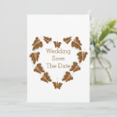 チョコレート色蝶デザイン結婚ズ セーブザデート (スタンド正面)