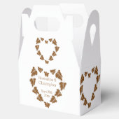 チョコレート色蝶デザイン結婚ズ フェイバーボックス (オープン)