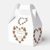 チョコレート色蝶デザイン結婚ズ フェイバーボックス (正面サイド)