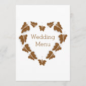 チョコレート色蝶デザイン結婚ズ メニュー (正面)