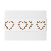 チョコレート色蝶デザイン結婚ズ 招待状ベリーバンド (裏面例)