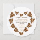 チョコレート色蝶デザイン結婚ズ 招待状 (裏面)