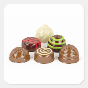 チョコレート菓子のミックス スクエアシール