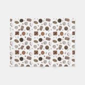 チョコレート菓子店 フリースブランケット (正面(横))