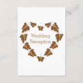 チョコレート蝶デザインウェディングレセプション エンクロージャーカード (正面)