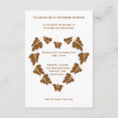 チョコレート蝶デザインウェディングレセプション エンクロージャーカード (裏面)