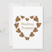 チョコレート蝶デザイン結婚式 プログラム (正面)