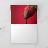 チョコレート被覆ストロベリーノート誕生日カード カード (内部)