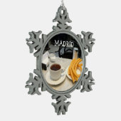 チョコレート詐欺のchurros スノーフレークピューターオーナメント (左)