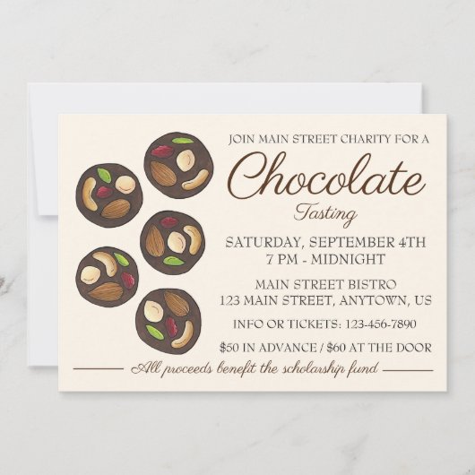 チョコレート試食のメンディアン作りイベント 招待状 (正面)