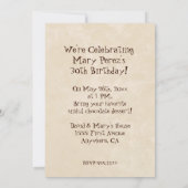 チョコレート誕生日のパーティの招待状による死 招待状 (裏面)