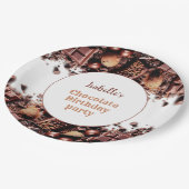 チョコレート誕生日パーティー ペーパープレート (アングル)