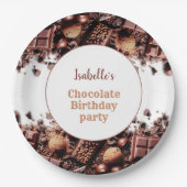 チョコレート誕生日パーティー ペーパープレート (正面)