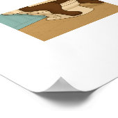 チョコレート読ラブラドールの新聞トイレ ポスター (角)