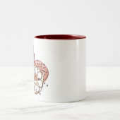 チョコレート釉薬振り掛け水彩ドーナツ ツートーンマグカップ (中央)