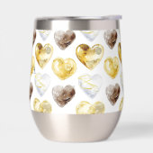 チョコレート金ゴールド白ハート (左面)