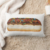 チョコレート長いジョンドーナツはとの枕を振りかけます ランバークッション (ブランケット)