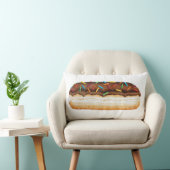 チョコレート長いジョンドーナツはとの枕を振りかけます ランバークッション (椅子)