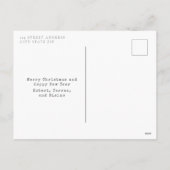 チョコレート雪だるまミルクシェイクスウィートクリスマス シーズンポストカード (裏面)