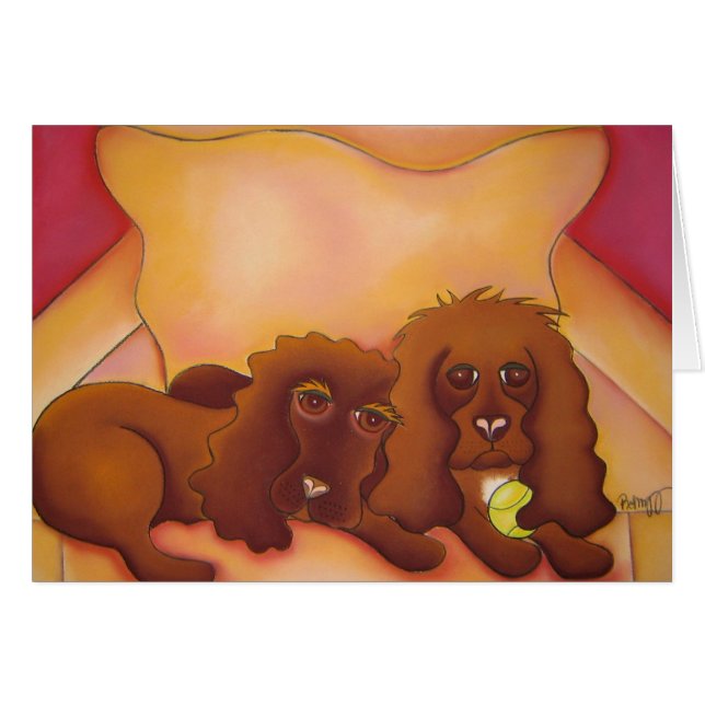 チョコレート頻繁にコッカースパニエルで見つけられる色 (正面横)