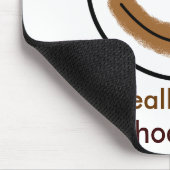 チョコレート顔"私は実際にチョコレートを愛します! " マウスパッド (コーナー)