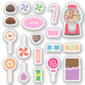 チョコレート+お菓子のセット シール (正面)