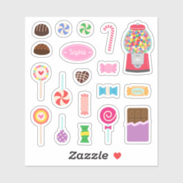 チョコレート+お菓子のセット シール