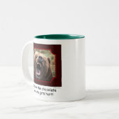 "チョコレート"くまのマグ引き渡して下さい ツートーンマグカップ (正面左)